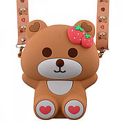 Сумка дитяча на плече UNCLE Bear Strawberry 16*19*6см Коричневий