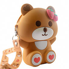 Сумка дитяча на плече UNCLE Bear Strawberry 12,5*15*5см Коричневий, фото 3