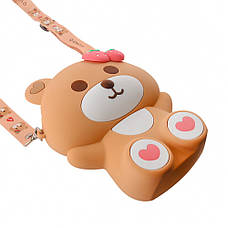 Сумка дитяча на плече UNCLE Bear Strawberry 12,5*15*5см Коричневий, фото 4