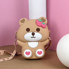 Сумка дитяча на плече UNCLE Bear Strawberry 12,5*15*5см Коричневий, фото 5