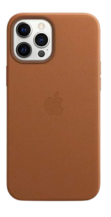 Чохол для IPhone Leather Case MagSafe Golden Brown  + Animation for iPhone