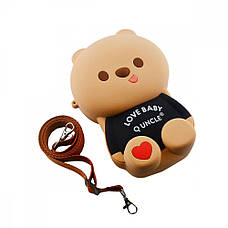 Сумка дитяча на плече UNCLE Bear Love 20,8*15,5*6,5см Чорний, фото 3