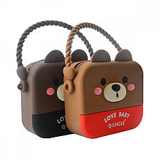 Сумка дитяча на плече UNCLE Bear Love 12*14*4см Чорний, фото 4