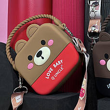 Сумка дитяча на плече UNCLE Bear Love 12*14*4см Чорний, фото 6