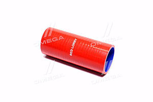 Патрубок радіатора УРАЛ 4320 нижній (СИЛІКОН червоний, D=58 мм, L=155 мм) 4320-1303057