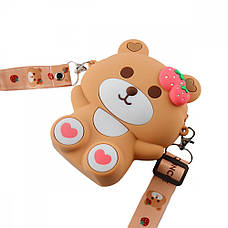 Сумка дитяча на плече UNCLE Bear Strawberry 16*19*6см Коричневий, фото 4