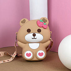 Сумка дитяча на плече UNCLE Bear Strawberry 16*19*6см Коричневий, фото 5