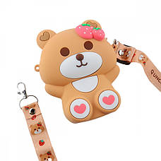 Сумка дитяча на плече UNCLE Bear Strawberry 16*19*6см Коричневий, фото 6