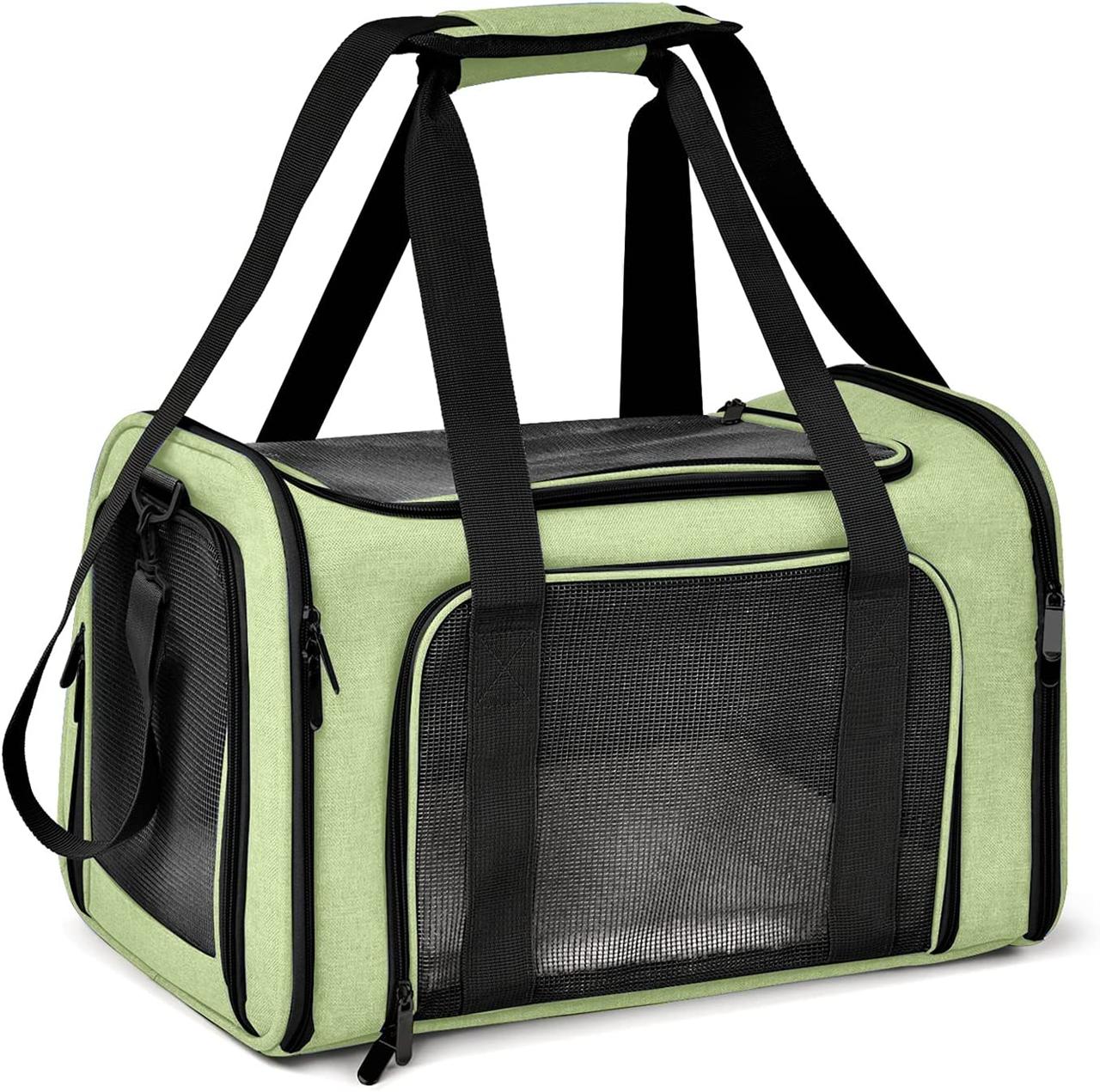 Сумка переноска для котів та собак 42x28x28 см CosmoPet CP-47 Green