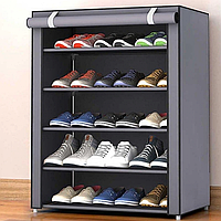 Стеллаж тканевый обуви WOW Органайзер шкаф для хранения 60X30X90 Серый