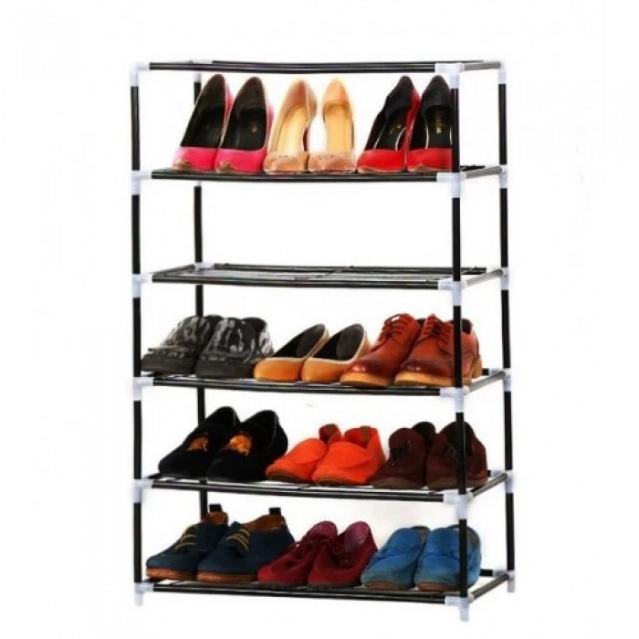 Стеллаж тканевый обуви WOW Органайзер шкаф для хранения 60X30X90 Серый - фото 3 - id-p1870617098