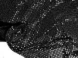 Святковий трикотаж стрейчовий чорний з срібним люрексом і срібною монеткою ., фото 2