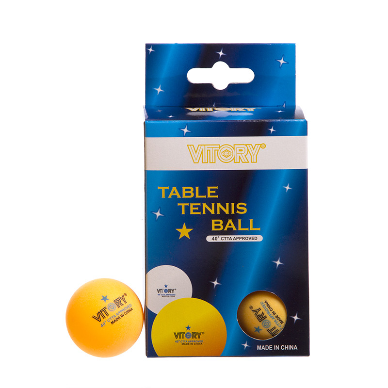 Набір м'ячів для настільного тенісу 6 штук VITORY 1*40+ MT-1891 помаранчевий, фото 1