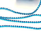 034SS6 Стразовий ланцюжок Capri Blue оправа в колір страз (2мм).Ціна за 10 см, фото 4