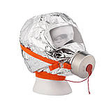 Протипожежна маска на 30 хвилин (протигаз, респіратор) Sheng An TZL 30 з алюмінієвої фольги, фото 2