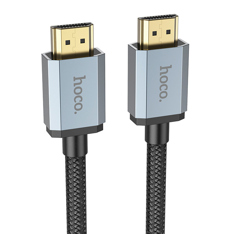 Кабель Hoco HDTV 2.0 Male to Male 4K HD data cable US03 (L=3M) чорный, фото 1