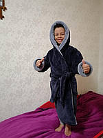 Модный банный Махровый детский халат на мальчика 9-10-11 лет, доставка по Украине Укрпочта,НП,Джастин