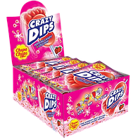 Леденцы Chupa Chups Crazy Dips Strawberry, 14 г, 12шт/ящ