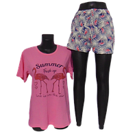 Женская пижама футболка и шорты Cotton More 50394 3XL розовая