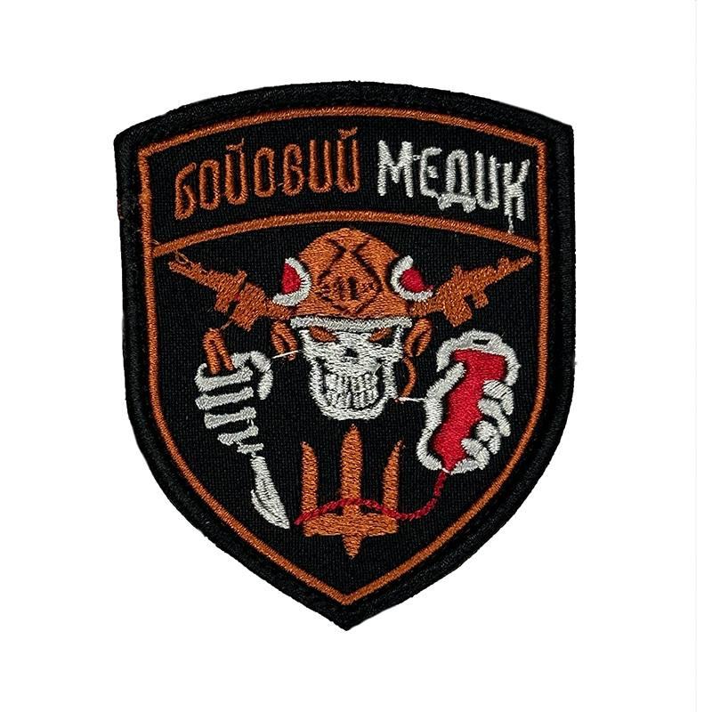 Купить Шеврон патч Боевой медик оранжевый Шеврон Медик на липучке ...