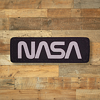 Шеврон NASA (НАСА), 9х3, на липучке (велкро), патч печатный