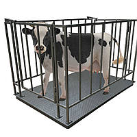 Весы для взвешивания животных 1200х2000 мм, электронные весы для скота с бортами, весы для бычков