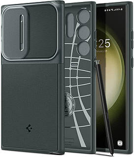 Чохол Spigen для Samsung Galaxy S23 Ultra - Optik Armor, Abyss Green (ACS06081)