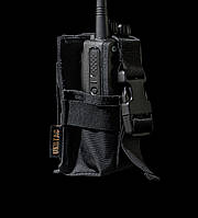 Тактичний підсумок під рацію чорний black molle. Сумка чохол для рації Cordura 500D USA універсальна.