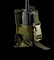 Тактичний підсумок під рацію хакі олива khaki olive molle. Сумка чохол для рації Cordura 500D USA універсальна.