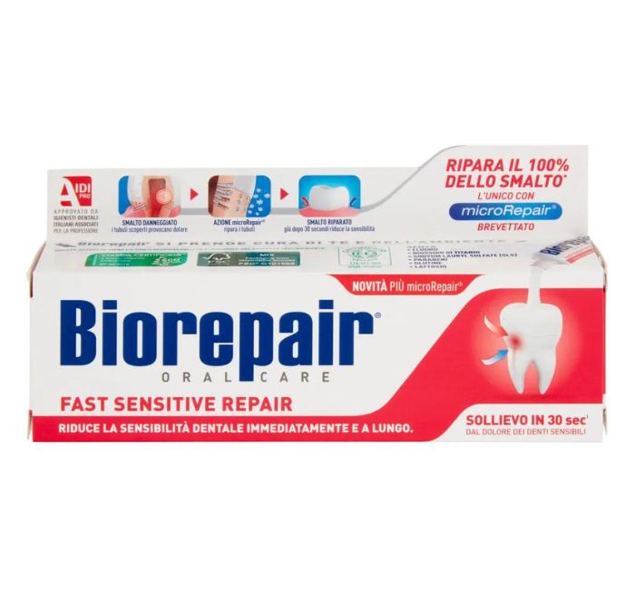 Biorepair зубна паста "Швидке зниження чутливості" 75мл, фото 1