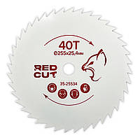 35-25534 Ніж для тріммера 255*25,4*40Т (Без напайки) "Red Cut"