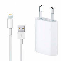 Сетевое зарядное устройство IPhone Apple 5W USB + кабель Apple Lightning to USB Cable 1m