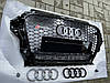 Решітка радіатора Audi A3 8V (12-16) тюнінг стиль RS3 (чорна + quattro), фото 2