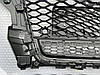 Решітка радіатора Audi A3 8V (12-16) тюнінг стиль RS3 (чорна + quattro), фото 7