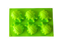 Форма силіконова кондитерська для випічки печива і десертів Сонечко 6 штук 27*18 cm/7,5*3 cm