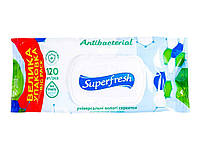 Вологі серветки дитячі Antibacterial з клапаном 120шт уп ТМSUPER FRESH