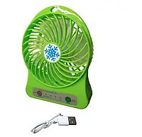 Портативный аккумуляторный вентилятор настольный от USB Mini Fan AIR Салатовый