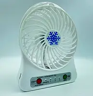 Портативный аккумуляторный вентилятор настольный от USB Mini Fan AIR Беілий