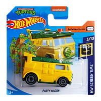 Машинка Базова Hot Wheels Teenage Mutant Ninja Turtles Party Wagon Screen Time 1:64 GHB47 Yellow 1шт