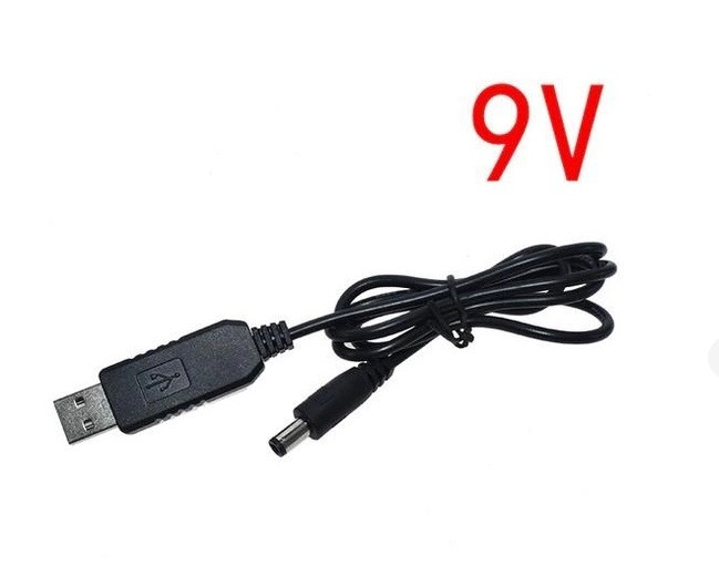 Кабель перехідник USB/DC перетворювач 9V (живлення роутера від повербанка)