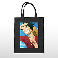 Черная экосумка шопер Большой Куш Луффи One Piece Luffy BAG OP L 04