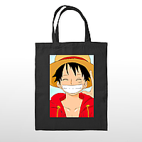 Черная экосумка шопер Большой Куш Луффи One Piece Luffy BAG OP L 18