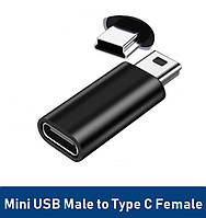 Перехідник адаптер mini USB (тато) - Type C (мама)