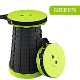 Telescopic stool Складаний стілець 41 см туристичний/Складаний телескопічний стілець для пікніка, риболовлі, фото 3