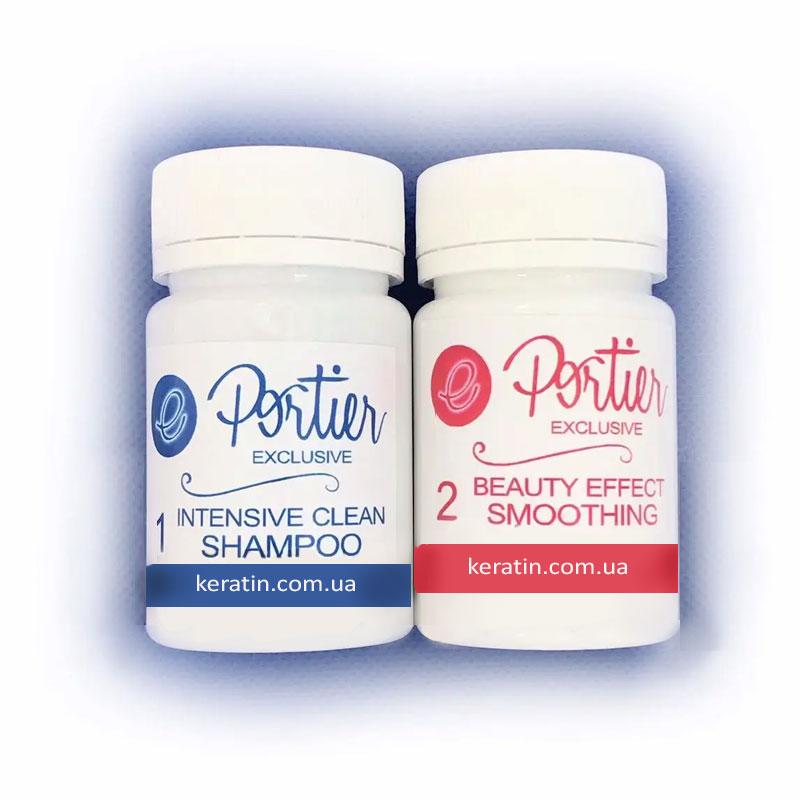 Набір для кератинового випрямлення Kit Portier Exclusive, 2х100 г (розлив)