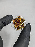 Фольга жатая (поталь) в банке (яркое золото) для ногтей