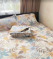 Постельный комплект евро сатиновый с одеялом/Комплект постельного белья