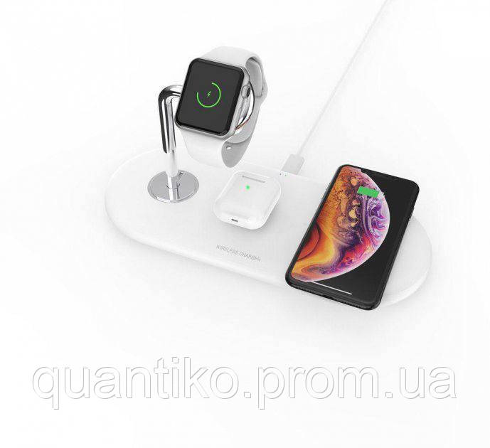 Mr.Top 3в1 станція бездротової зарядки Wireless Charging Pad Qi 10W - фото 1 - id-p1870731884