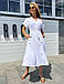 Зручне літнє повсякденне плаття з легкої натуральної тканини, біле, фото 4