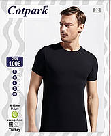 Чорна чоловіча футболка Cotpark M, L, XL, 2XL, 3XL
